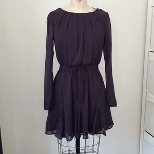 Francesca's Mi Ami Dark Purple sheer dress XS